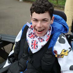 Young boy smiling