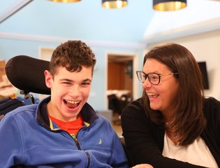 James and Jess laughing