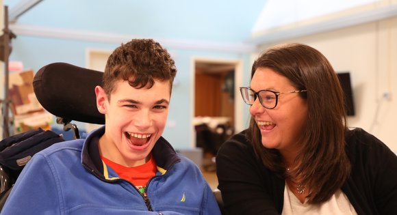 James and Jess laughing